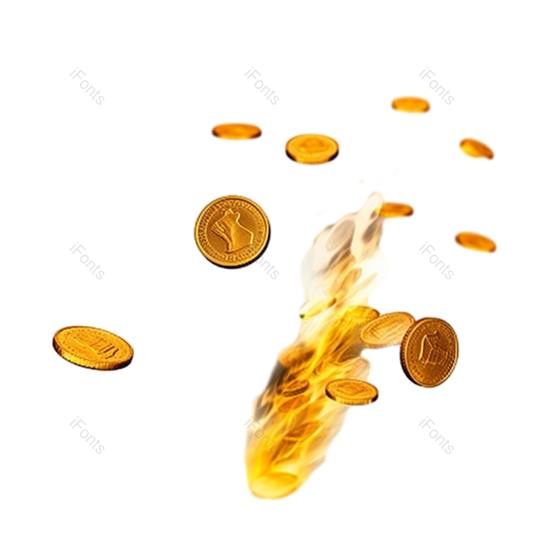 卡通图片,金币元素,粒子PNG,硬币免抠素材